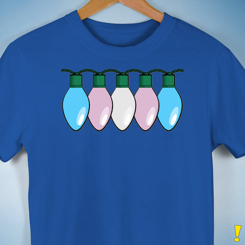 Transgender Pride Flag Christmas Lights Premium Unisex T-Shirt - Royal Blue